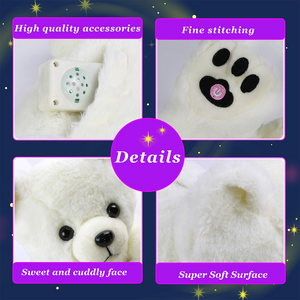 Glow Guards Light up Stuffed Polar Bear LED Soft Plush Toy - Glow Guards