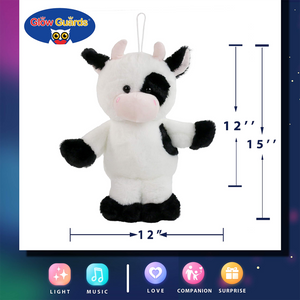 Glow Guards 15’’ Light up Stuffed Dairy Cow Soft Plush Toy - Glow Guards