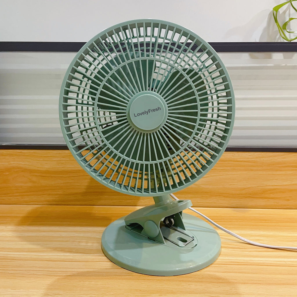 LovelyFresh Comfort Zone Desk Fan - Whisper Quiet, 2 Speed - Glow Guards