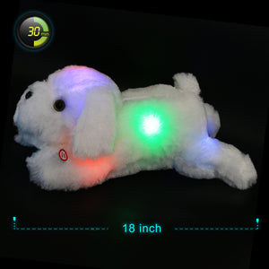 night light up puppy LED stuffed dogs, 18-Inch | Bstaofy - Glow Guards