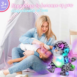 Athoinsu 10'' Light up Stuffed Cheetah LED Animals - Glow Guards