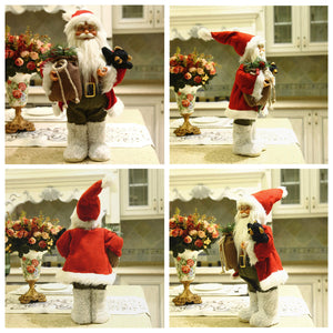 Handmade Santa Claus figure Christmas decor 16.5'', white | Bstaofy - Glow Guards