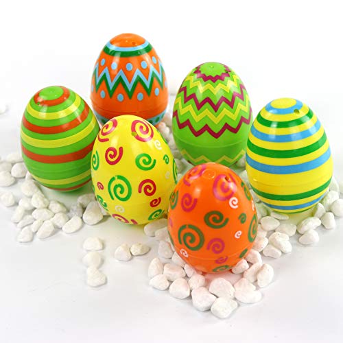Athoinsu Easter Eggs Set Colorful Painted Fillable Eggs Party Favors, 2.5 inches - Glow Guards