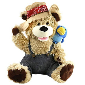 Singing Teddy Bear Cowboy Stuffed Animal Plush Interactive Toy, 12'' | Houwsbaby - Glow Guards