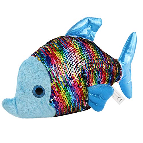 Flippable Sequin Fish Stuffed Animal Sparkle Plush Toys 12''|Athoinsu - Glow Guards