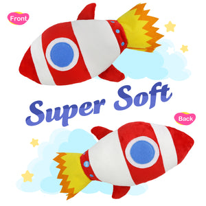 Bstaofy Light up Red Rocket Plush Toys Stuffed LED Glow Soft Cozy Nightlight, 14.5'' - Glow Guards