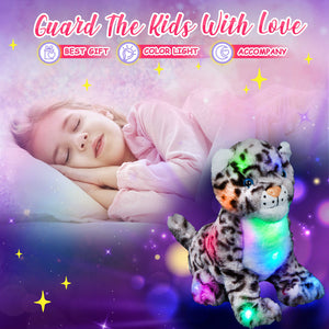 Athoinsu 10'' Light up Stuffed Cheetah LED Animals - Glow Guards