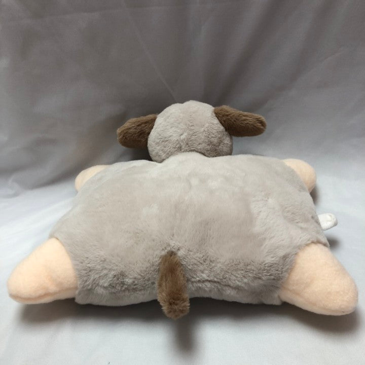 Grey Dog Plush Cute Stuffed Animal Soft Hugging Pillow