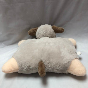 Grey Dog Plush Cute Stuffed Animal Soft Hugging Pillow