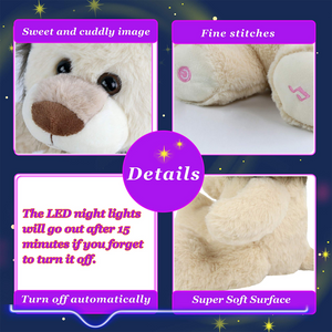 Glow Guards 10’’ Light up Stuffed Lion Wildlife Animals Soft Plush Toy - Glow Guards