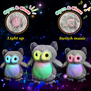 Glow Guards Light up Musical Stuffed Graduation Owl Soft Plush Toy, 12’’ - Glow Guards