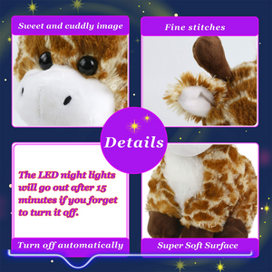 Glow Guards 12’’ Light up Giraffe Stuffed Animals Soft Plush Toy - Glow Guards