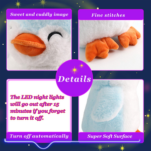 Glow Guards 12’’ Light up Stuffed Penguin Snuggle Soft Plush - Glow Guards