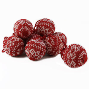 2.75" (70mm) knit Christmas ball ornaments,10 pcs | Bstaofy - Glow Guards