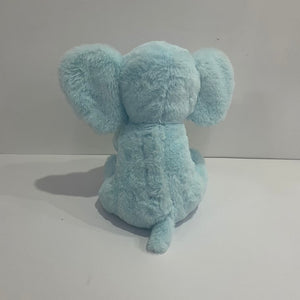 Light Up Elephant Plush Blue Cozy Floppy LED Stuffed Animals