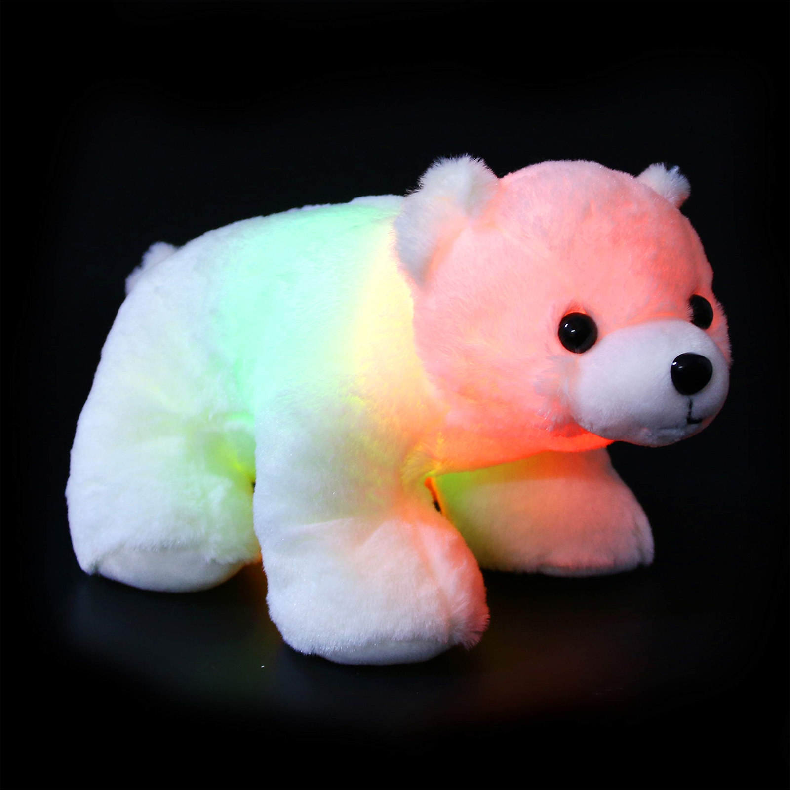Bstaofy 11'' Light up Polar Bear LED Stuffed Animals Night Light - Glow Guards