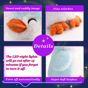 Glow Guards 12’’ Light up Stuffed Penguin Snuggle Soft Plush Toy - Glow Guards