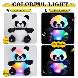 Bstaofy 11.5'' Musical LED Panda Stuffed Animal Glow Soft Plush Toys - Glow Guards