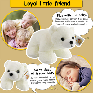 Bstaofy 11'' Light up Polar Bear LED Stuffed Animals Night Light - Glow Guards