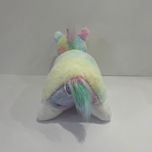 Rainbow Unicorn Stuffed Animal Pillow Cute Plush Soft Lovely Colorful Toy Bedtime Doll Sofa Decoration Festivals Birthday Gifts, 16"