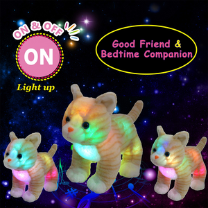 Glow Guards 14’’ Light up Realistic Stuffed Cat Soft Plush Toy - Glow Guards