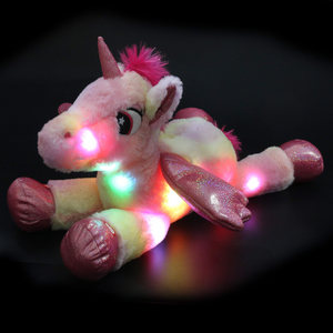 Glow Guards 18’’ Light up Musical Rainbow Stuffed Unicorn Soft Plush Pillow - Glow Guards