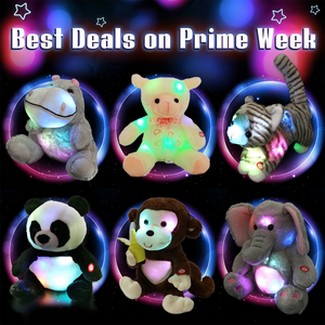 WEWILL 13'' Glow Elephant Stuffed Animals LED Cozy Soft Plush Toys - Glow Guards