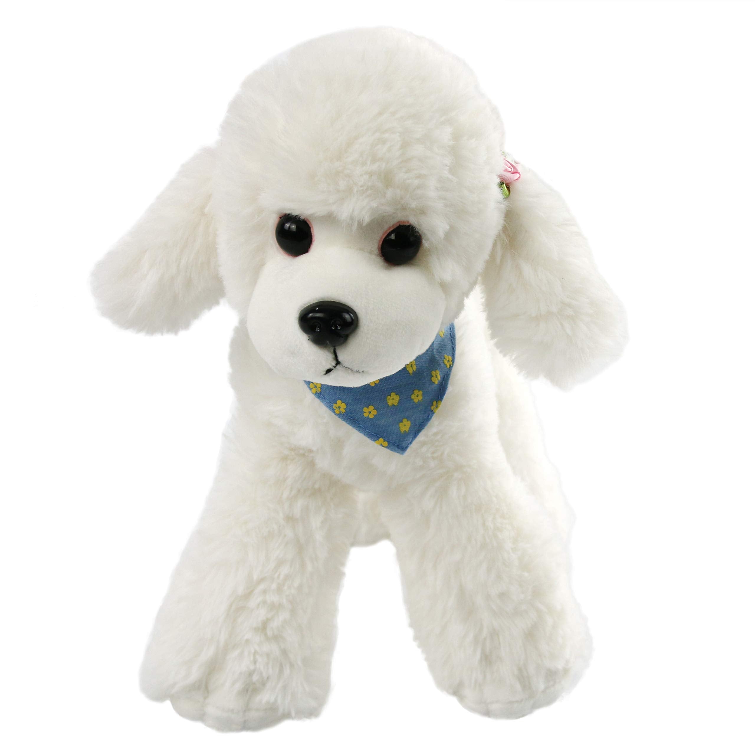 Athoinsu 12'' Realistic Stuffed Poodle Adorable Puppy Dog Soft Plush - Glow Guards