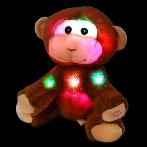 Athoinsu 11'' Light up Stuffed Monkey Soft Plush Toy - Glow Guards