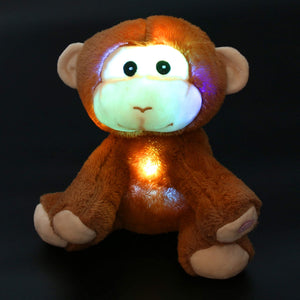 Athoinsu 11'' Light up Stuffed Monkey Soft Plush Toy - Glow Guards