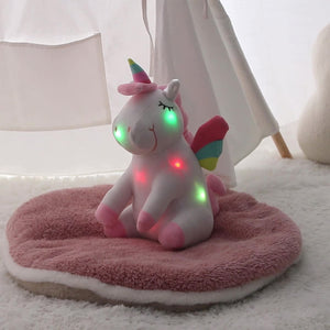 Athoinsu Light up Unicorn Soft Plush Toy LED Stuffed Animals - Glow Guards