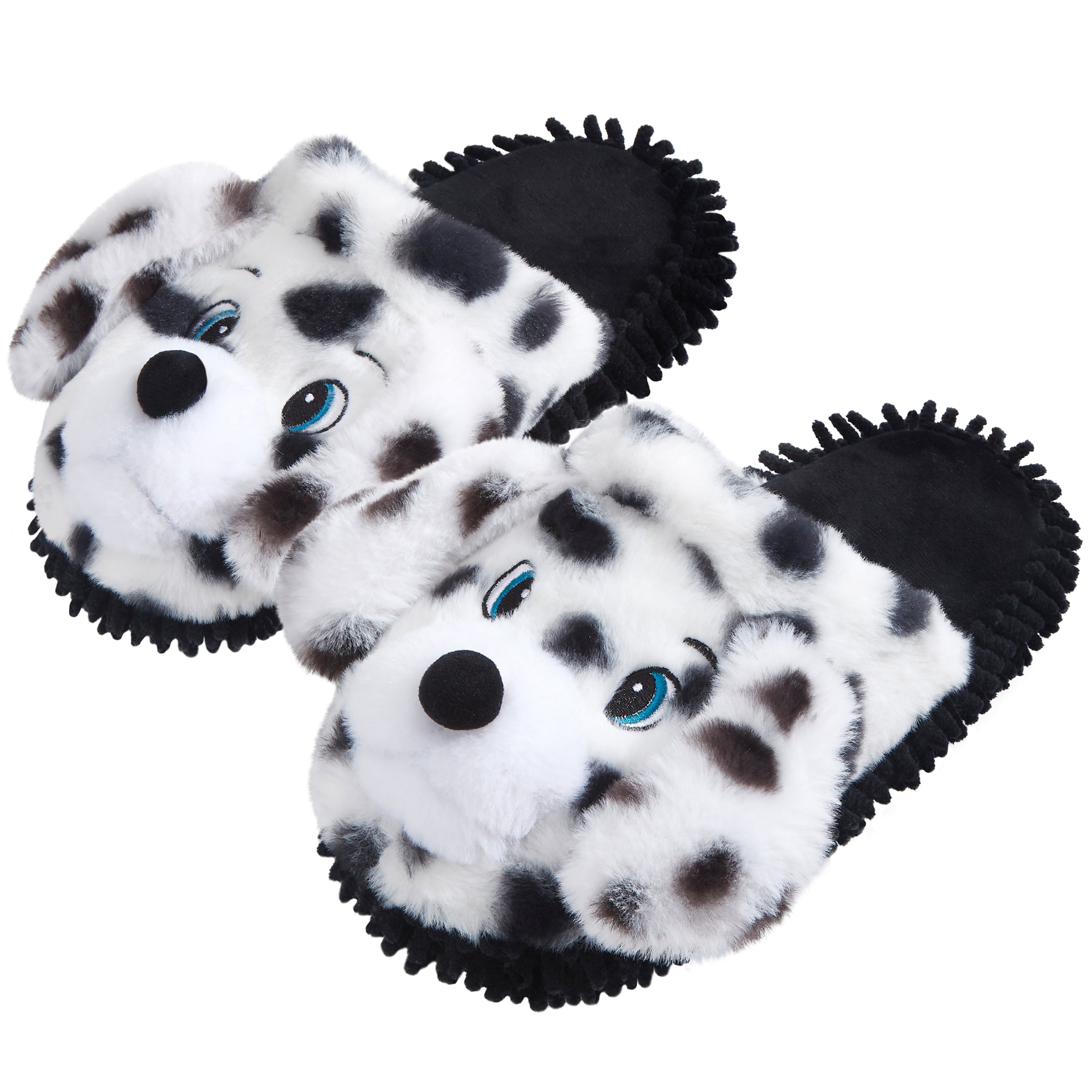 Comfy Leopard Happy Face Fuzzy Microfiber Slipper-JCL4201 (3 pairs) - HANA  WHOLESALE