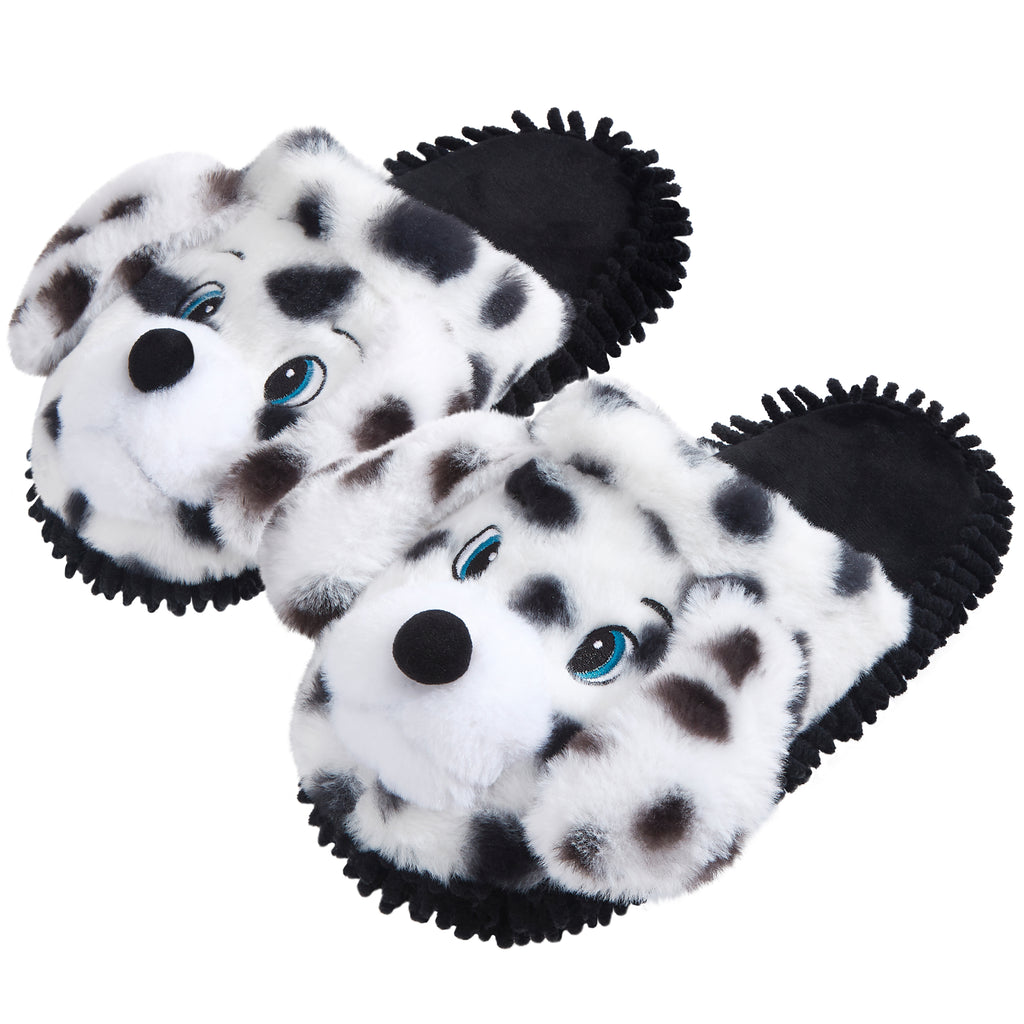 Spot Dog Microfiber Mop Slippers Women Floor Dust Dirt Cleaning Slipper Cartoon House Office Home Room Gift Holiday