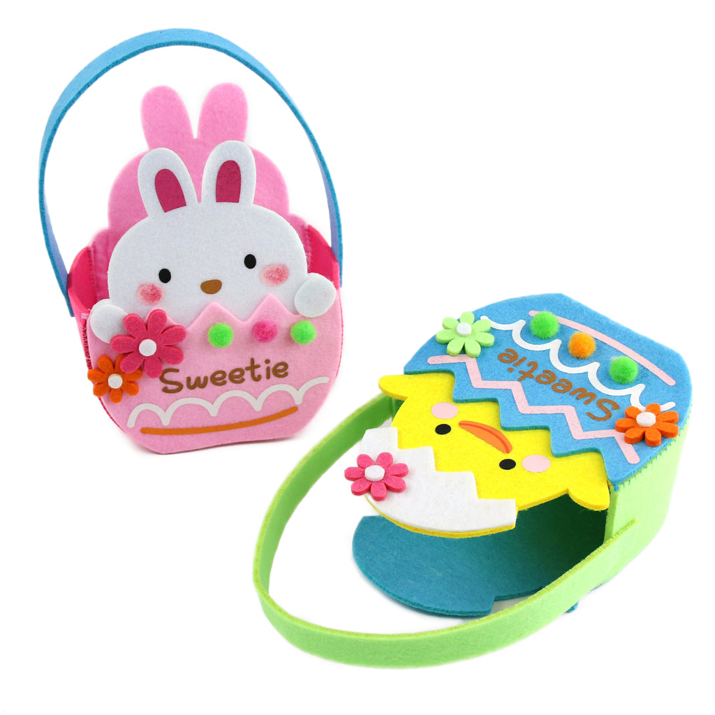 Easter bags candy bucket features bunny chick, set of 2 | Bstaofy - Glow Guards