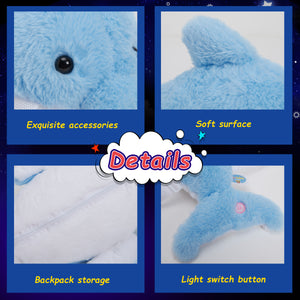 Glow Guards 14'' Light up Dolphin Stuffed Animal Soft Plush - Glow Guards