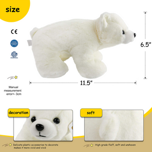 Bstaofy 11'' Light up Polar Bear LED Stuffed Animals Night Light - Glow Guards