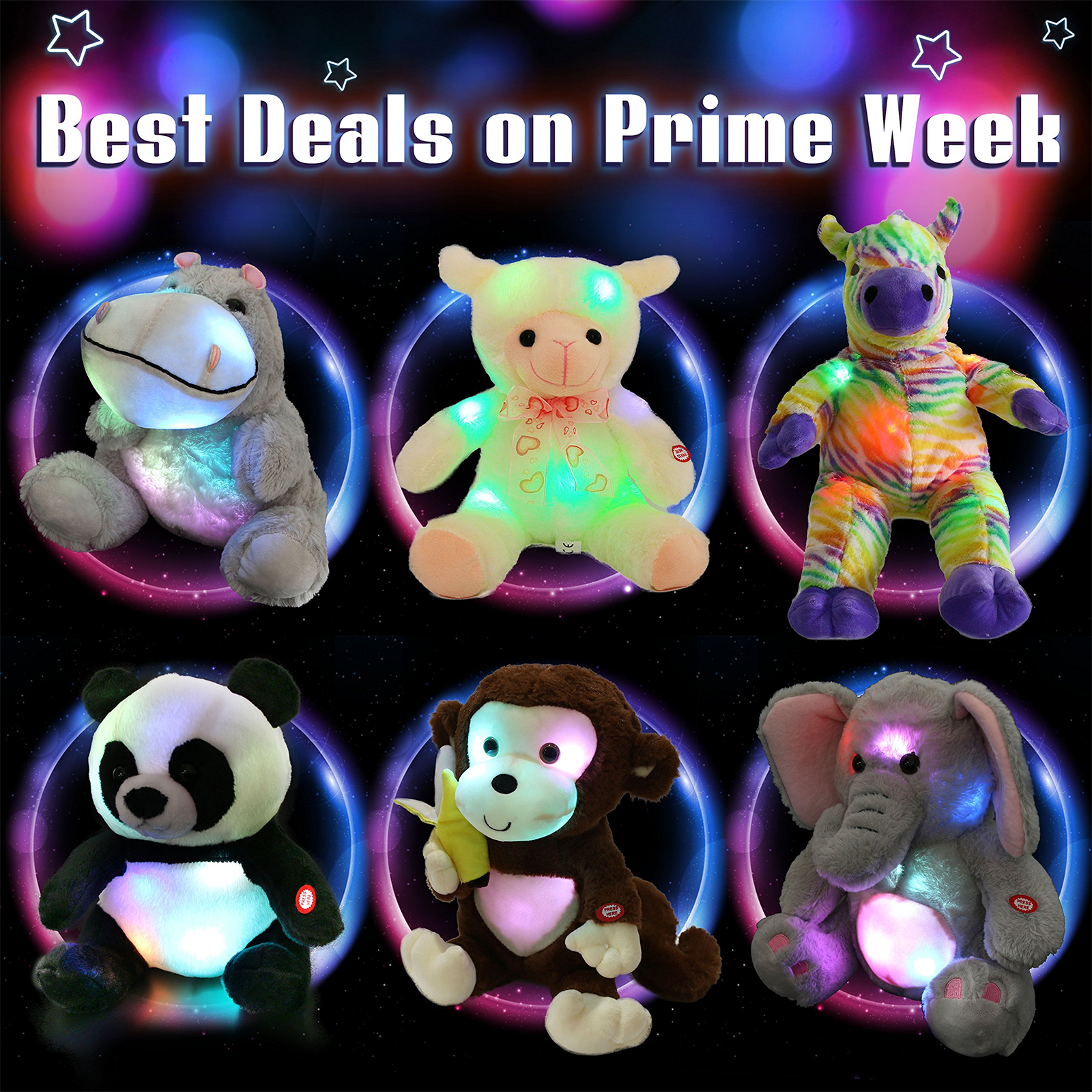 WEWILL 12'' Light up Puppy Stuffed Animal Glow Dog Plush - Glow Guards
