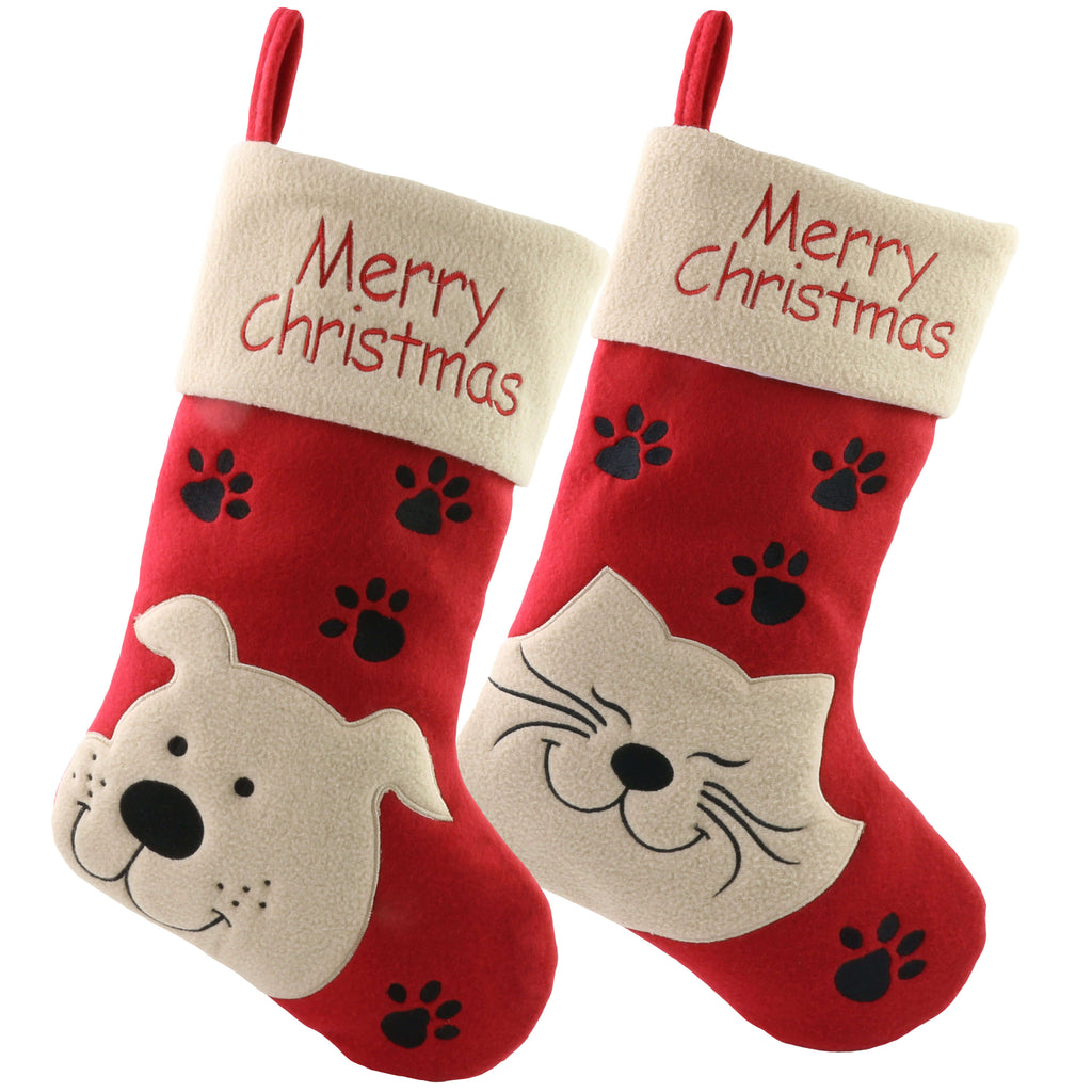 18'' pet Christmas stockings gift for dog/cat | Bstaofy - Glow Guards