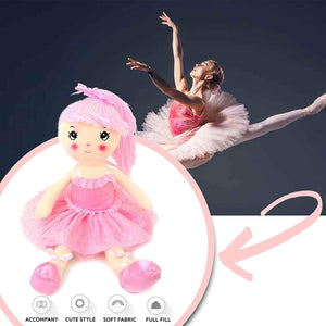 plush ballerina girl doll in pink skirt cuddly toy, 18 inch | Bstaofy - Glow Guards