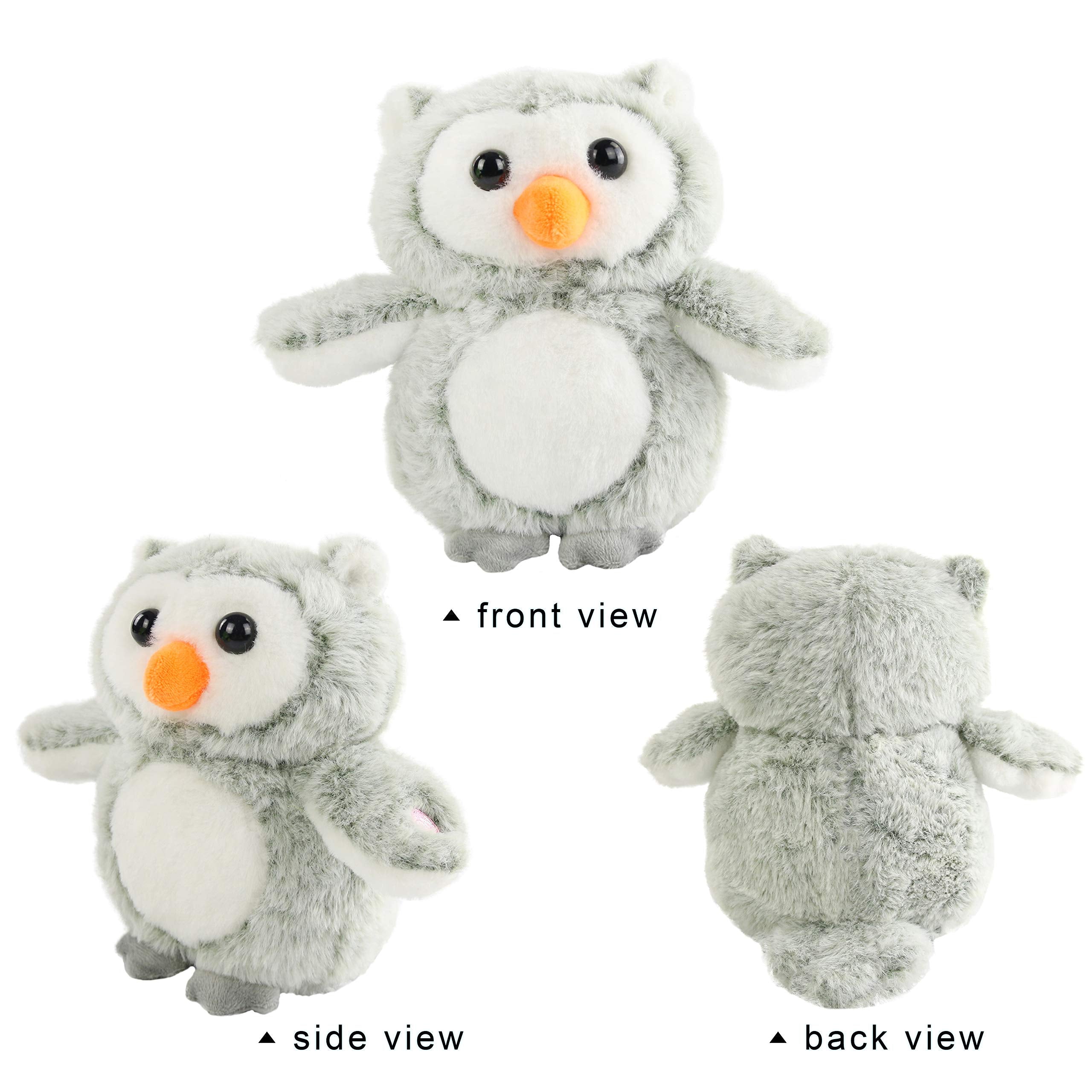 Bstaofy LED Snowy Owl Stuffed Animal Glow Owlet Plush Toy - Glow Guards