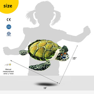 Athoinsu Realistic Stuffed Sea Turtle Soft Plush Toy 18'' - Glow Guards