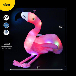 stuffed flamingo plush toy, 15'' | Bstaofy - Glow Guards