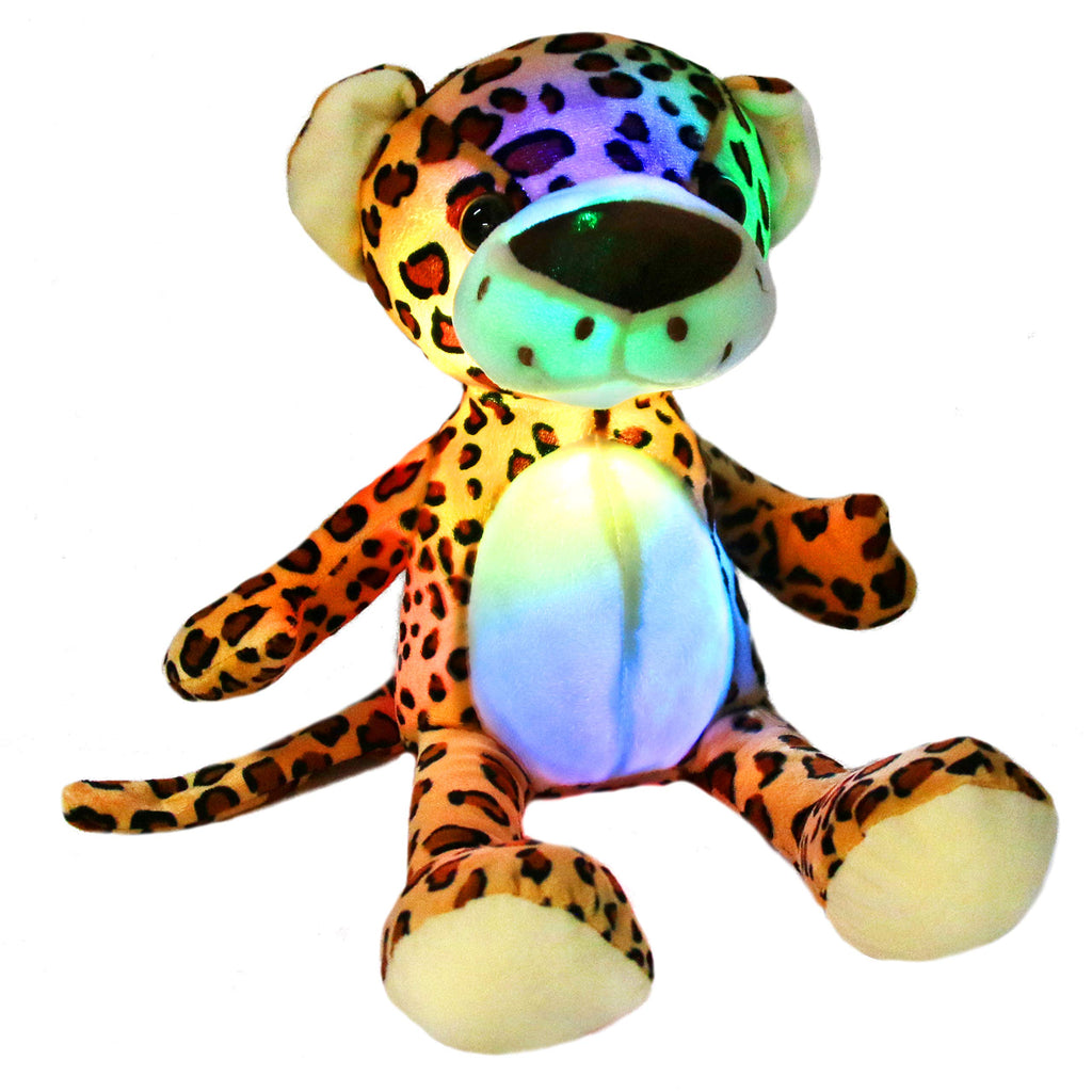 Athoinsu 15.5'' Light up Stuffed Cheetah Soft Plush Toy - Glow Guards