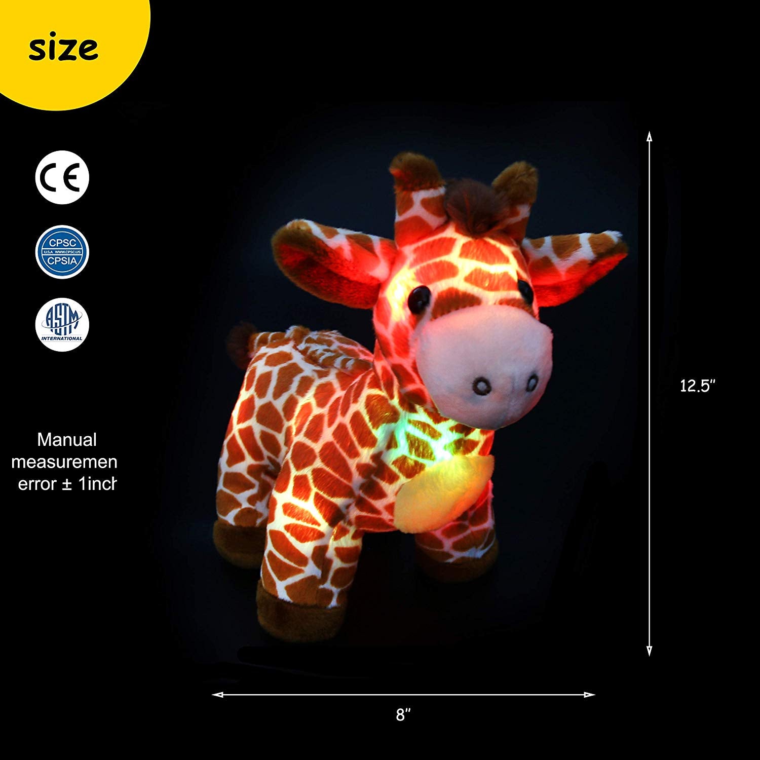 night light giraffe stuffed toy, 12.5’’ | Bstaofy - Glow Guards