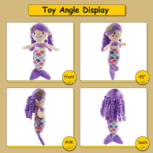 Athoinsu Mermaid Princess Stuffed Animals Soft Plush 12'' - Glow Guards