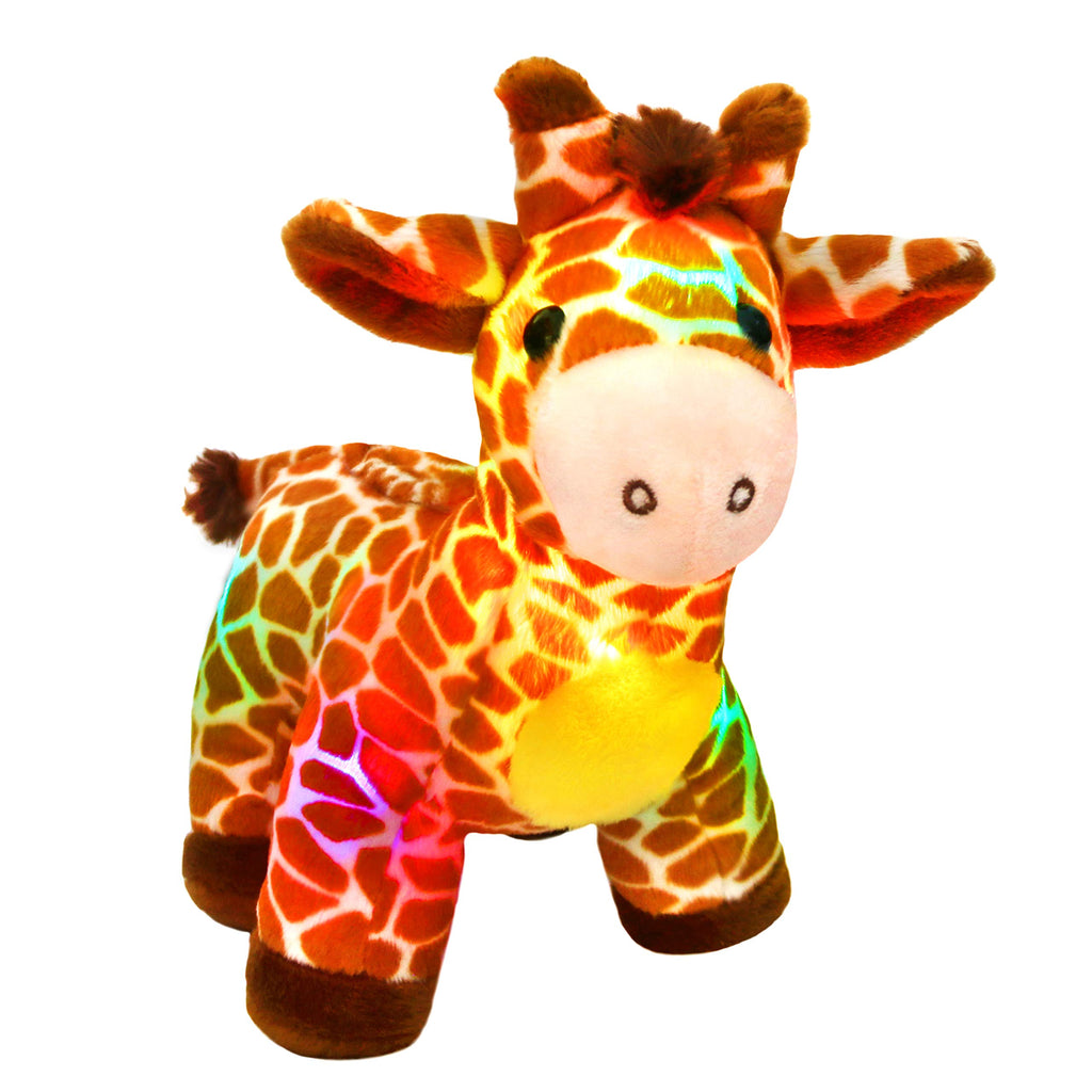 Bstaofy LED Giraffe Stuffed Plush Light Up Jungle Pal Toy - Glow Guards