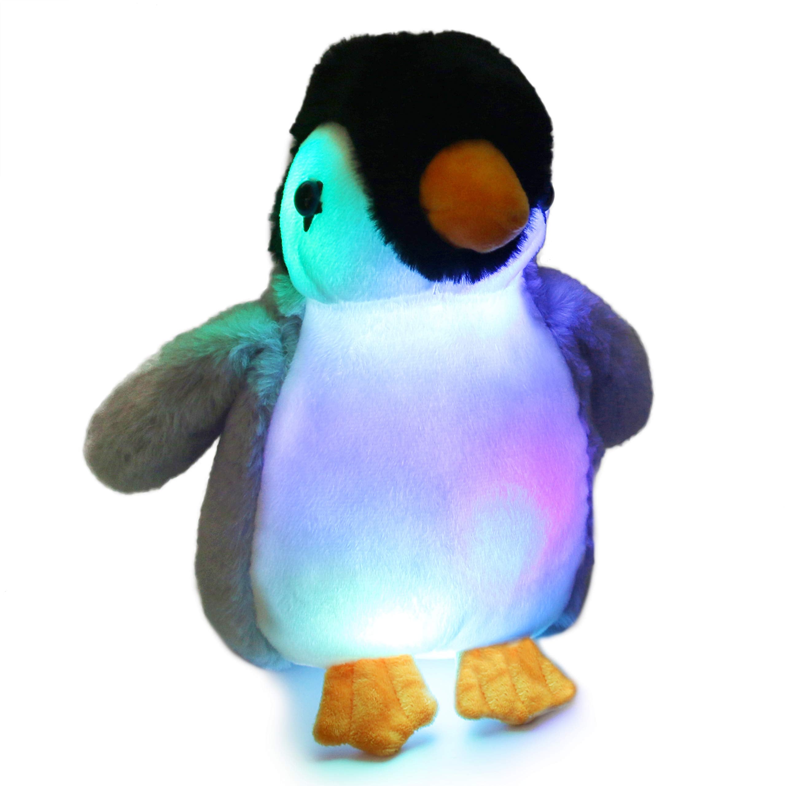 Bstaofy Glow Penguin Stuffed Animal Gray LED Soft Perky - Glow Guards