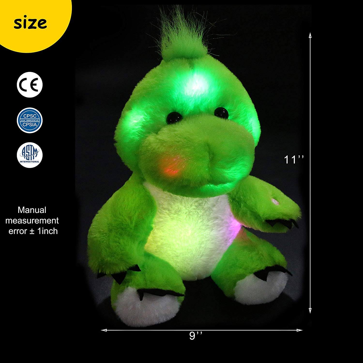 stuffed dinosaur night light glow plush toy, 11'' | Bstaofy - Glow Guards