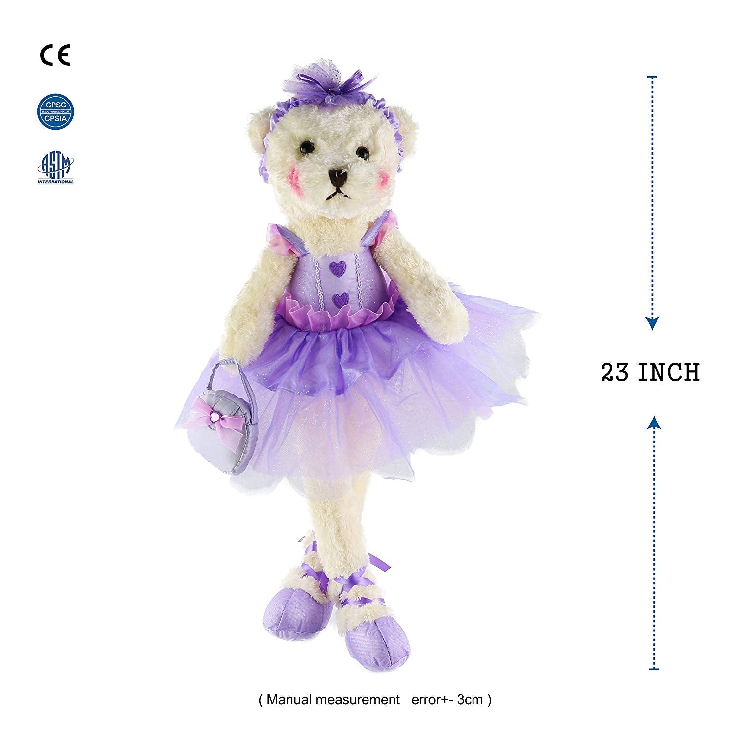 ballerina teddy bear stuffed animals plush toy 23-Inch | Bstaofy - Glow Guards