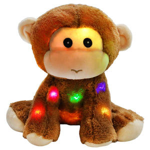 Athoinsu 11'' Light up Stuffed Monkey Soft Plush Toy - Glow Guards